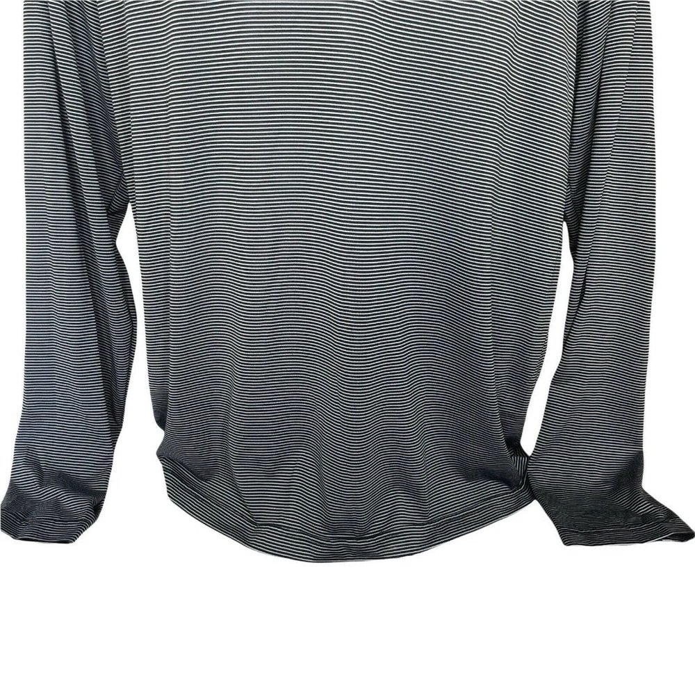 Under Armour Football Mens Pull Over Shirt XL Blue striped 1/4 zip LS loose fit - Picture 4 of 10